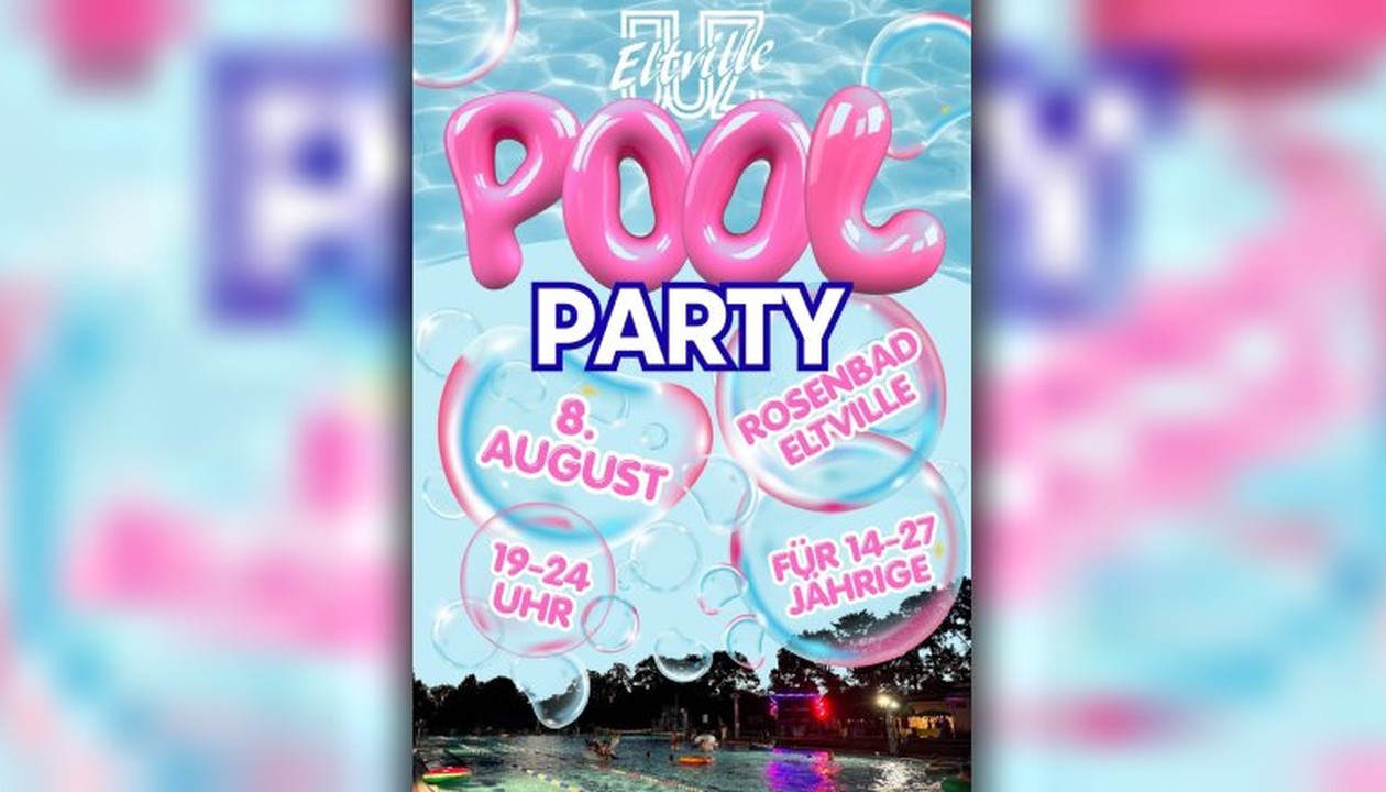 Nächtliche Poolparty im Rosenbad: JUZ lädt 14 bis 27 Jährige für den 8. August ein Nächtliche Poolparty im Rosenbad: JUZ lädt 14 bis 27 Jährige für den 8. August ein